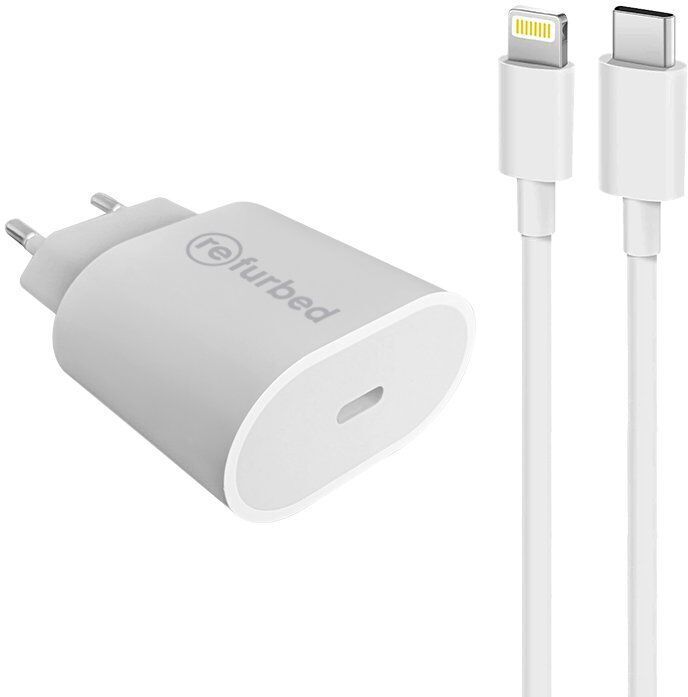 Schnellladegerät (20W) & Kabel (Lightning)   weiß - Refurbished
