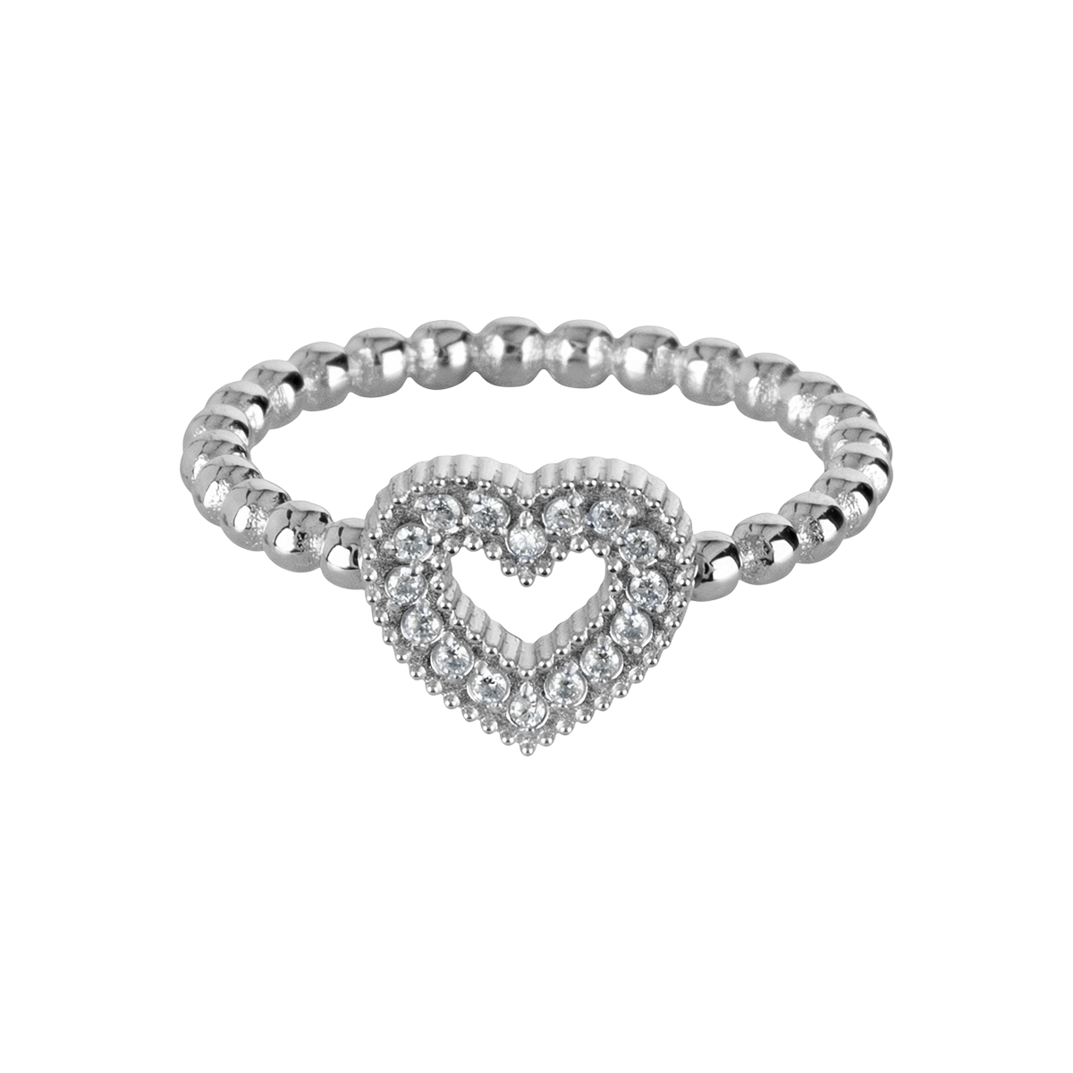 Jacques Lemans Ring Edelstahl mit Zirkonia