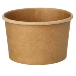PAPSTAR 500 Suppenbecher, Pappe rund 230 ml Ø 9,8 cm · 6 cm braun "100% Fair"