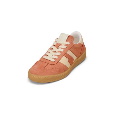Sneaker MARC O'POLO "mit Struktur-Akzenten", Damen, Gr. 37, Synthetik, orange (warm orange), Obermaterial: 96% Leder, 4% Polyester, unifarben, Schuhe Sneaker