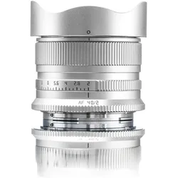 TTArtisan AF40mm f/2.0 - FullFrame - Nikon Z Mount - Silver (Nikon Z, Vollformat), Objektiv, Silber