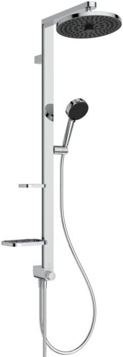 Ideal Standard ALU+ Duschsystem BD585AA 338x501x1104 mm,  2 Ablagen, Handbrause, Kopfbrause Chrom