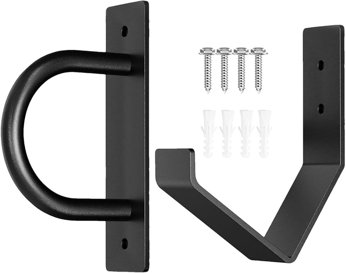Merkloze Battle Rope Wandhanger - Touwen Organizer voor Sportschool - Robuust Staal - Zwart - 1 set