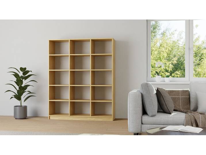 40 cm tiefes Bücherregal aus Esche Esche Natur geölt