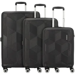 American Tourister Sunchaser 4 Rollen Kofferset 3-teilig, Koffer, Schwarz
