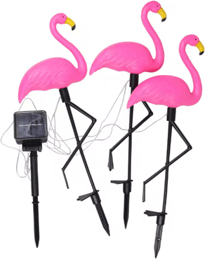 Inspire Picks Solar Flamingo Garden Light Waterproof LED Stake Pathway Decor b 3pcs