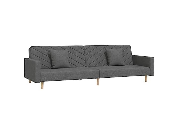 GHVBNMF Schlafsofa 2-Sitzer Klappsofa mit 2 Kissen Dunkelgrau Vielseitiges Bettsofa für Wohnzimmer und Gästezimmer mit klappbarer Rückenlehne und bequemer Schaumstoffpolsterung.