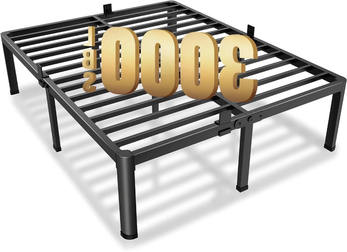 Metalen Bedframe Platform Bed Queen Size Zwart 150x200 cm