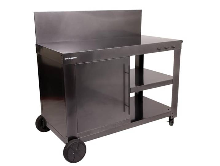 Cook'in garden - Desserte Nova 110 Premium pour Cuisine extérieur Grand Chariot avec Plan de Travail\, Meuble sur Roulettes Facile à Déplacer\, Support Idéal pour Plancha ou Barbecue