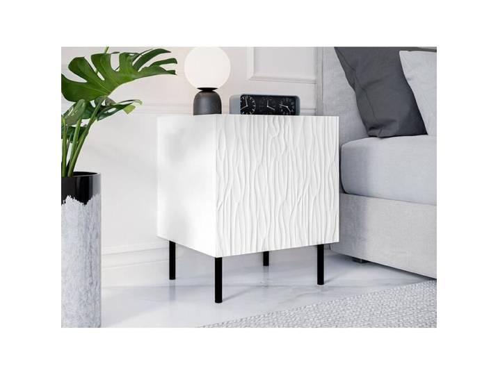 Table de chevet - Ensemble de tables de chevet Charlotte K102 480520 - Blanc - 44x54x41cm