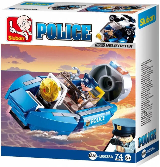 Police-Hoovercraft 74 pcs - Sluban
