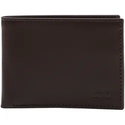 Geldbörse LEVI'S "BATWING BIFOLD ID", Damen, braun, Rindsleder, Kleinlederwaren, Geldbeutel Portemonnaie Herrenbörse Leder