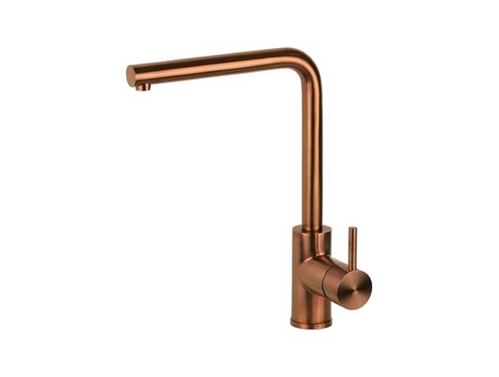 Pollini Acqua Design - Küchenarmatur aus Edelstahl Farbe PVD Kupfer gebürstet mit schwenkbarem Auslauf NF0003R - RUB13285 - PVD Kupfer gebürstet