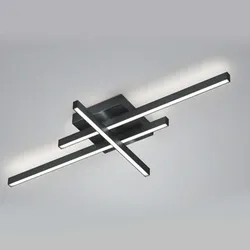 Knapstein LED Deckenleuchte FELI, IP20, 51W, 2700K, 5200lm, schwarz GKS-91.363.07