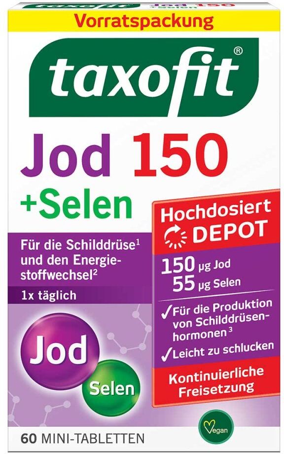 Taxofit Jod 150+Selen Tabletten 60stk