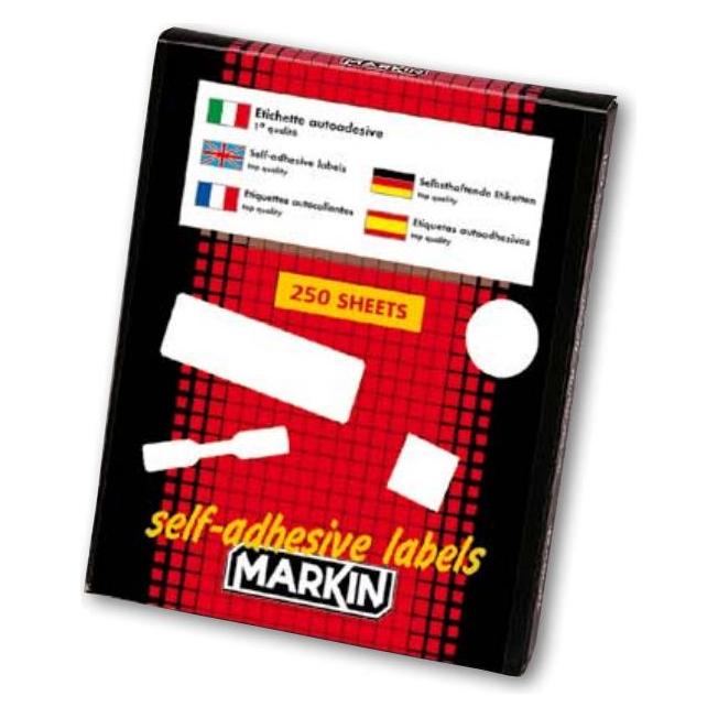 Markin Label Sticker A/406 Neon Yellow 100fg A4 47.5x25.5mm (44et/fg) (44 Sticker) (X12563)