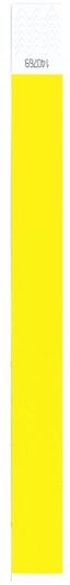 Bracelet d'événement personnalisable en fibre synthétique Party Jaune Fluo TAILLE UNIQUE ADULTE