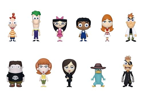 Disney Phineas & Ferb 3D PVC-sleutelhanger serie 1 display van 24 stuks