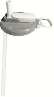 Uplift Essentials Reusable Silicone Beverage Can Lids Leak Proof Soda Covers With Push Button Straw Port grey