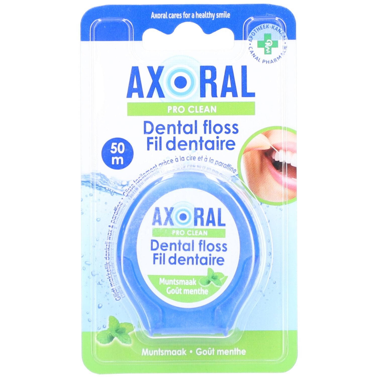 Axoral Pro-clean Floss Mint Waxed 50m 50 m Zahnbürste