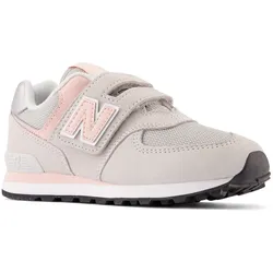 Sneaker NEW BALANCE "574", Mädchen, Gr. 34,5, rosa, Leder, Textil, Schuhe Sneaker, mit Gummilaufsohle, für Kinder entwickelt