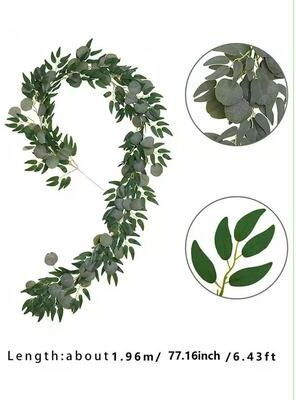 Inspired Living Italian Style Silk Ruscus Garland Lush Hanging Greenery For Home & Event Decor d