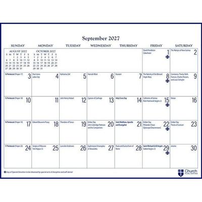 2027 Parish Wall Calendar