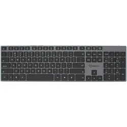 Sbox WK-131 US Wireless Metal (US, Kabellos), Tastatur, Schwarz, Grau