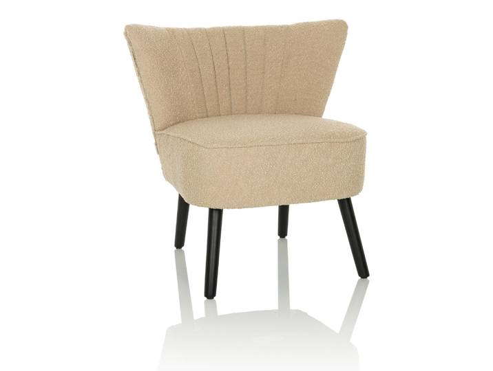 hjh LIVING Bequemer Polstersessel MANISO Teddy-Stoff Beige, Loungesessel Cocktai