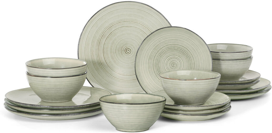 Richmount Stoneware Dinnerware Set 18 Piece - Service for 6 Castle Wall 18