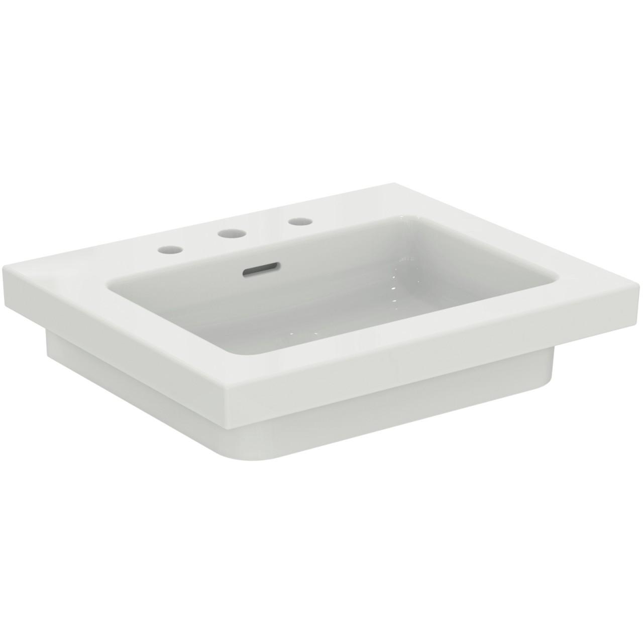 Ideal Standard Möbelwaschtisch Extra 3 Hahnlöcher mit Überlauf T436001