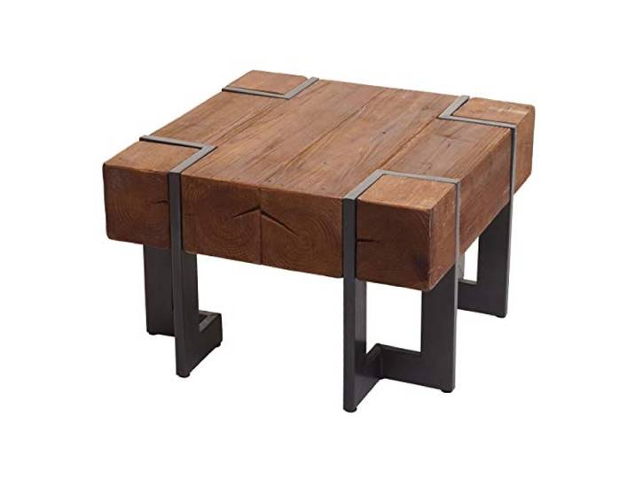 Mendler Couchtisch HWC-A15, Tanne Holz massiv - braun 60x60cm