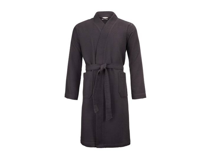 Moeve Bademantel Homewear, Grau, Uni, unisex, Oeko-Tex® Standard 100, Taschen, hochwertige Qualität, atmungsaktiv, Heimtextilien, Badtextilien, Bademäntel, Bademäntel Herren