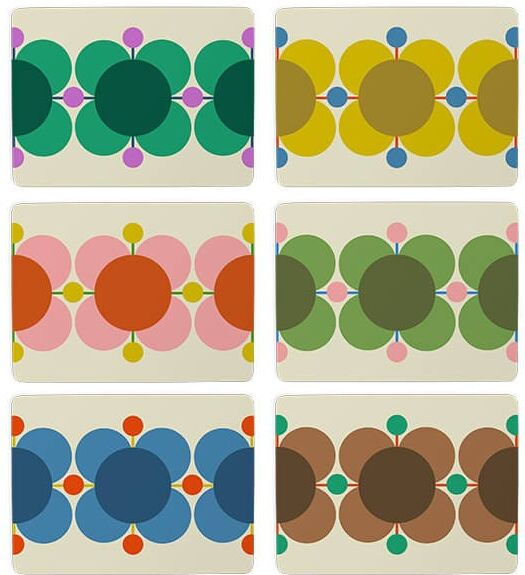 Orla Kiely Atomic Flower Set of 6 Placemats
