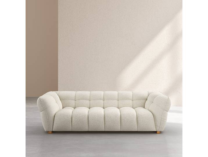 HABITAT - Canapé 4 places en tissu chenille Nino - Crème - Dalvi