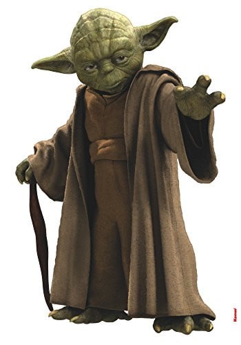Komar Star Wars Yoda Deco-sticker, Groen en Bruin, Breedte: 100 cm, Hoogte: 70 cm