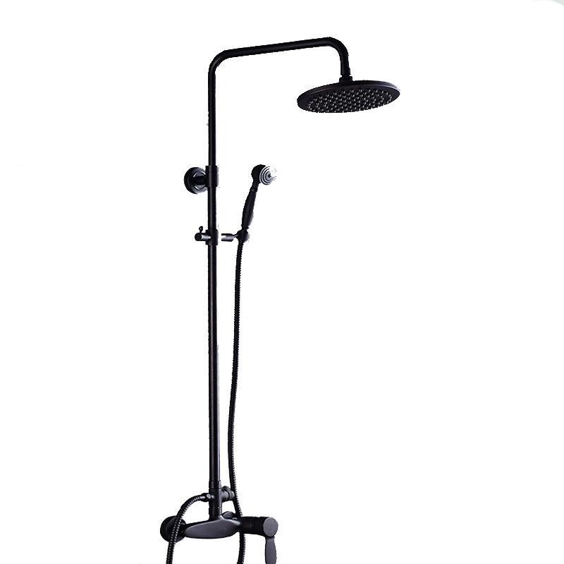 LAUFERI BRUNE schwarzer Wand-Brausemischer