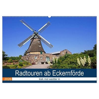 Radtouren ab Eckernförde (Wandkalender 2026 DIN A2 quer), CALVENDO Monatskalender