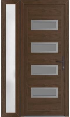 VDOMDOORS Manux 8113 Walnut uPVC Exterior Door