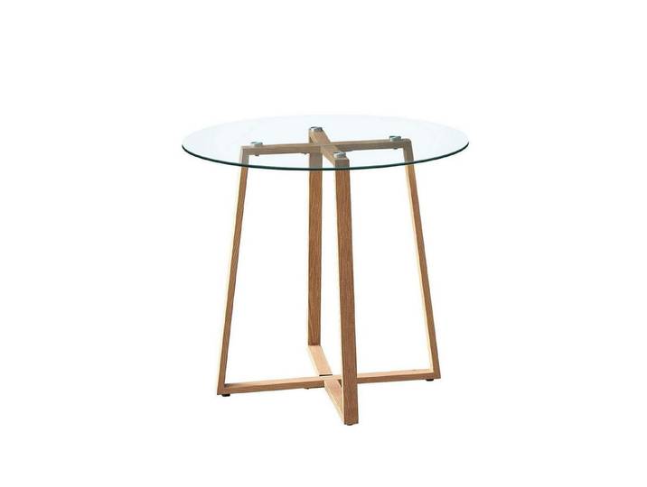 LuxusKollektion Esstisch Esstisch Glas rund skandinavisch 75x80cm Nur Tabelle Glas Tisch (1-St)