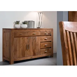 Sideboard Akazie 150x45x90 hellbraun lackiert SHAMAN #40