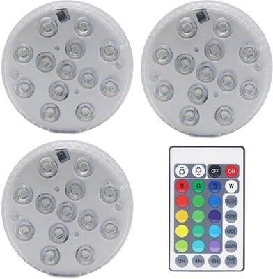 Uplift Treasures 13 LED RGB Submersible Underwater Light IP68 Waterproof Aquarium Lamp 13led 3lamp With Rc