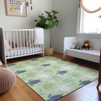 Addison Rugs Premium Washable Super Soft Coastal Turtles Mayfield Rug