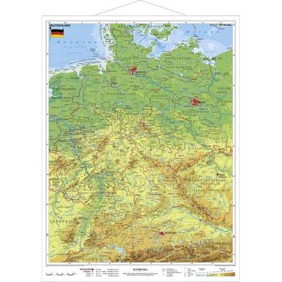 Deutschland physisch im Miniformat, Karte von Heinrich Stiefel, Stiefel Eurocart, 978-3-935794-53-4