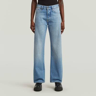 Boyfriend-Jeans G-STAR "Bowey 3D Boyfriend", Damen, Gr. 28, Länge 32, blau (faded rhine blau), Denim/Jeans, Obermaterial: 100% Baumwolle, bequem normal, Jeans