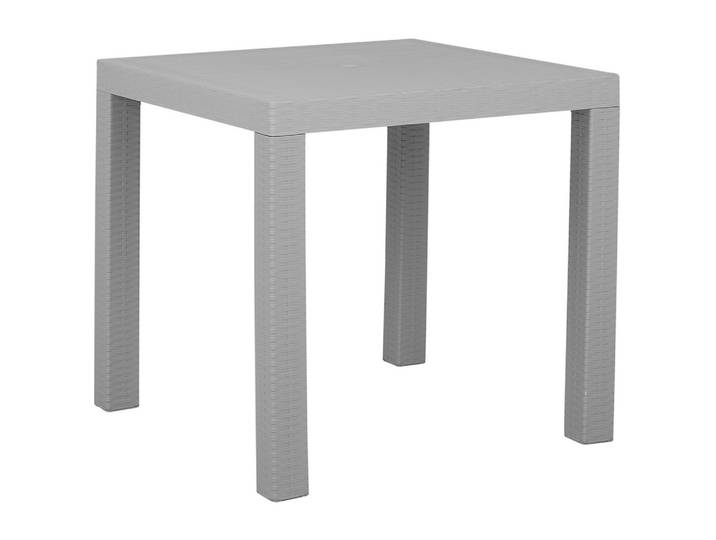 GARTENTISCH Rattanoptik hellgrau 80/80 cm Fossano