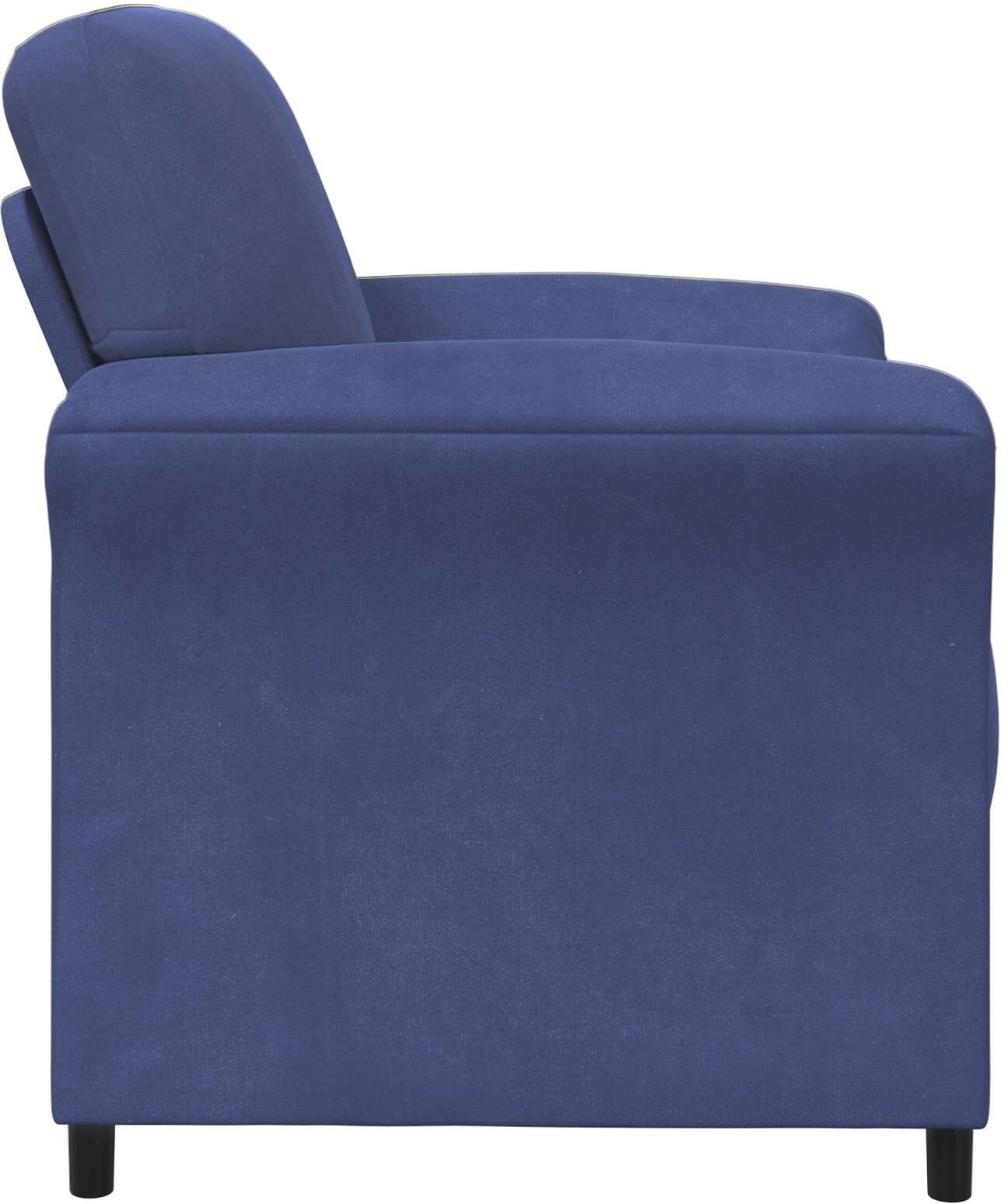 vidaXL Canapé 1 place Bleu police Velours