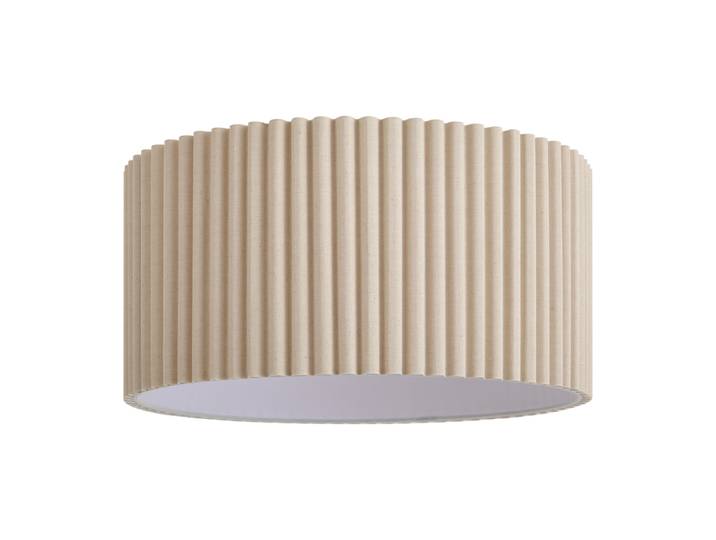 Abat-jour Japandi en lin beige 50/50/25 - Festonné Simple