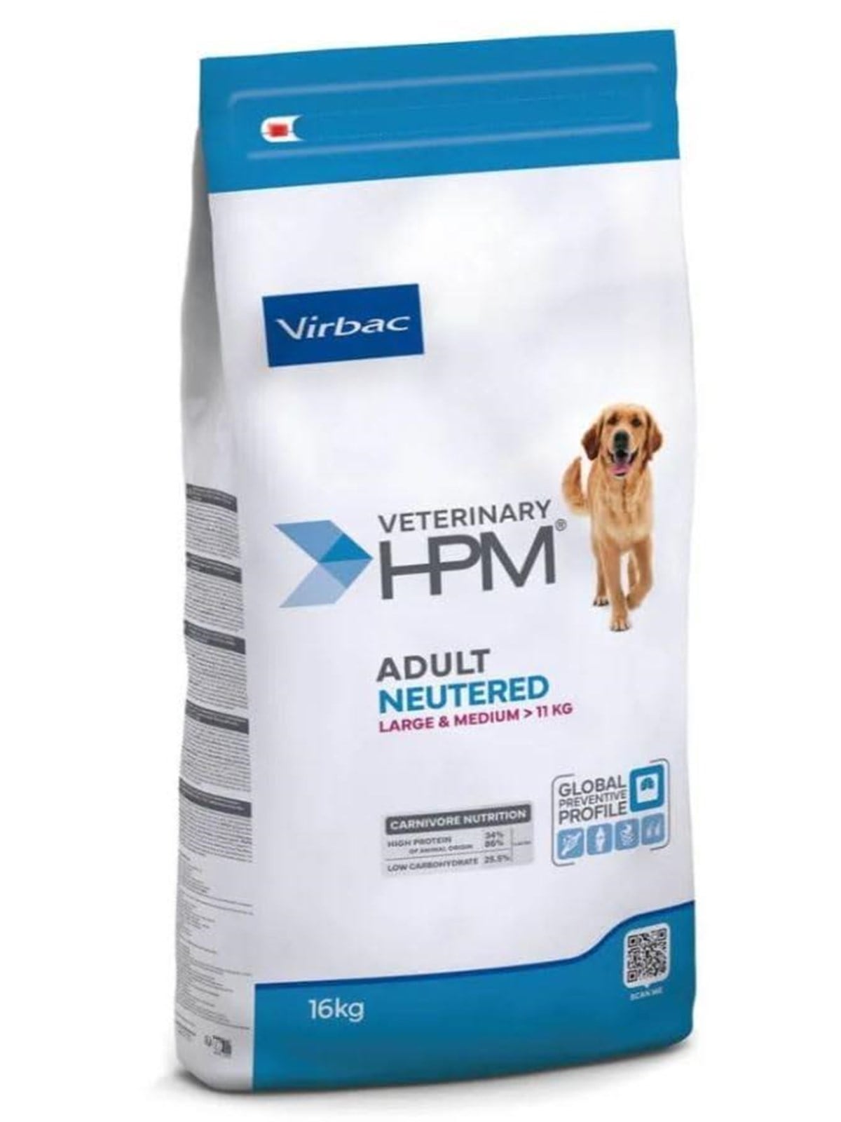 HPM VETERINARY ADULT NEUTERED DOG LARGE & MEDIUM 16 kg