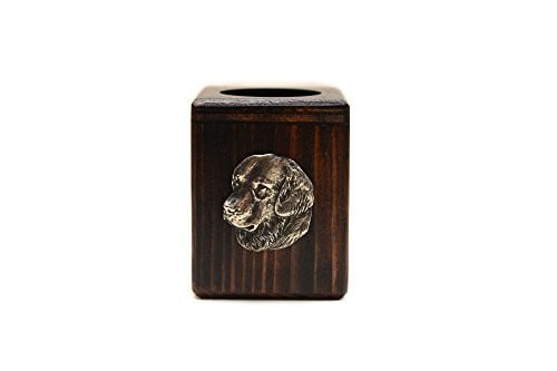 Art-Dog Golden Retriever houten kandelaar voor tealights